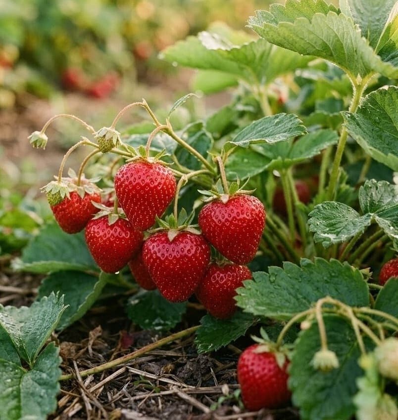 Person picking fruit on a farm